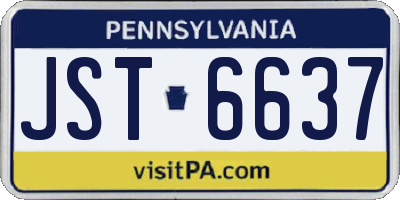 PA license plate JST6637