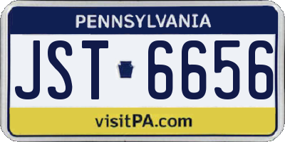 PA license plate JST6656