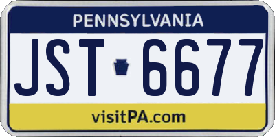 PA license plate JST6677