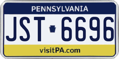 PA license plate JST6696