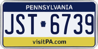 PA license plate JST6739
