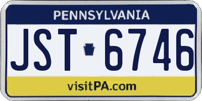 PA license plate JST6746