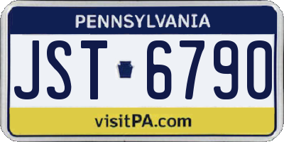 PA license plate JST6790