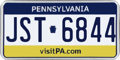 PA license plate JST6844