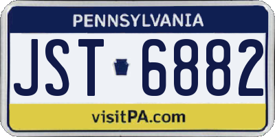 PA license plate JST6882