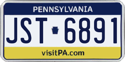 PA license plate JST6891