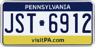 PA license plate JST6912