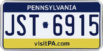 PA license plate JST6915