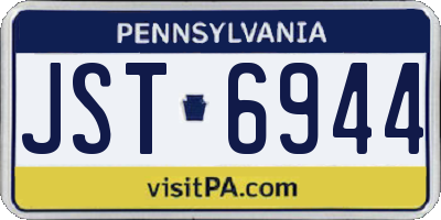 PA license plate JST6944