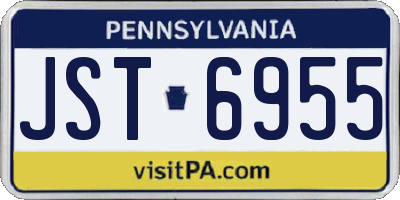 PA license plate JST6955