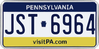 PA license plate JST6964