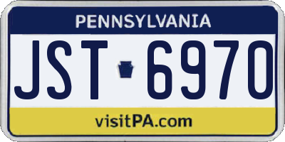 PA license plate JST6970