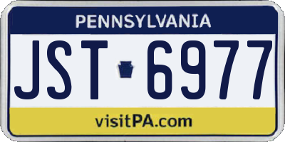 PA license plate JST6977
