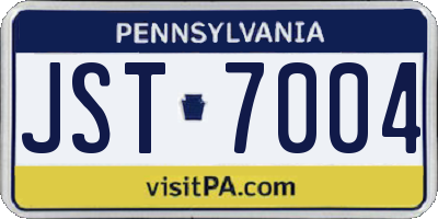 PA license plate JST7004