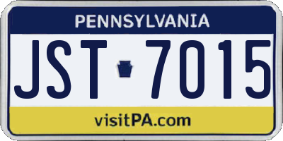 PA license plate JST7015