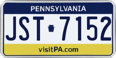 PA license plate JST7152