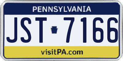 PA license plate JST7166