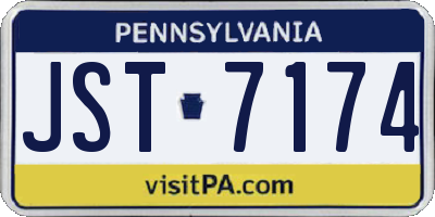 PA license plate JST7174