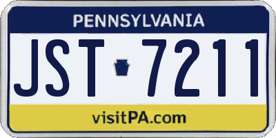 PA license plate JST7211