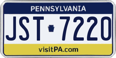 PA license plate JST7220