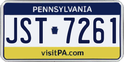 PA license plate JST7261
