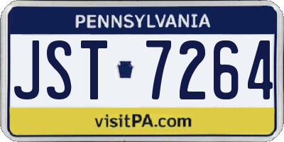 PA license plate JST7264