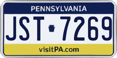 PA license plate JST7269