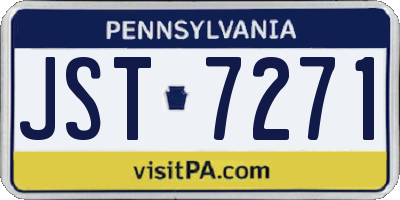 PA license plate JST7271