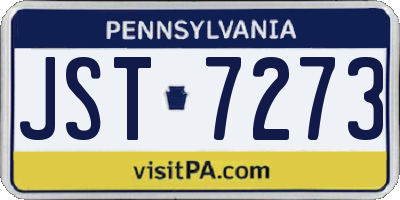PA license plate JST7273