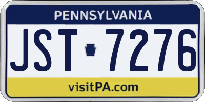 PA license plate JST7276