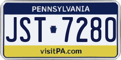 PA license plate JST7280