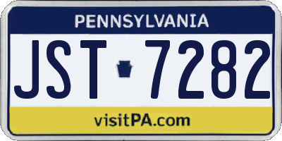 PA license plate JST7282