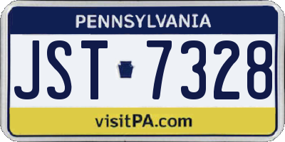 PA license plate JST7328
