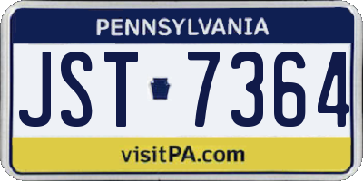 PA license plate JST7364