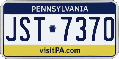 PA license plate JST7370