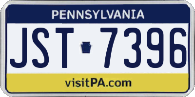PA license plate JST7396