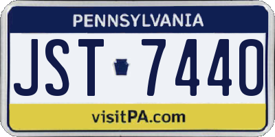 PA license plate JST7440