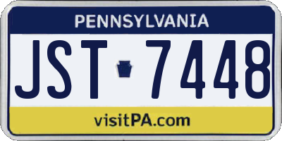 PA license plate JST7448