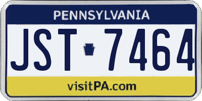 PA license plate JST7464
