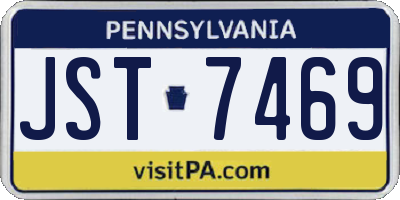 PA license plate JST7469