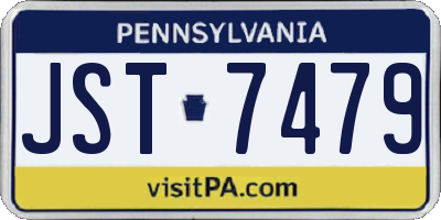 PA license plate JST7479