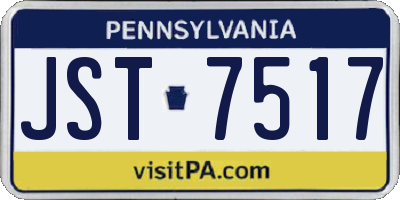 PA license plate JST7517