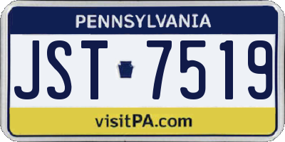 PA license plate JST7519