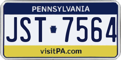 PA license plate JST7564