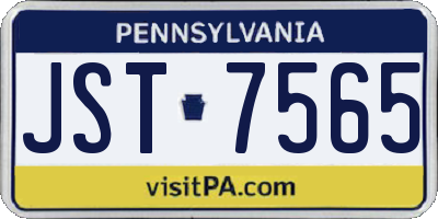 PA license plate JST7565