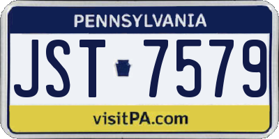 PA license plate JST7579