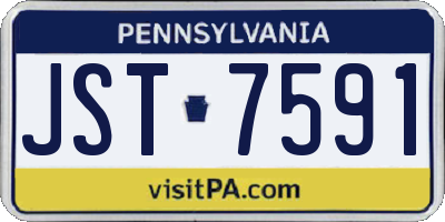 PA license plate JST7591