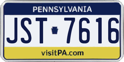 PA license plate JST7616