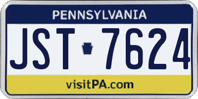 PA license plate JST7624