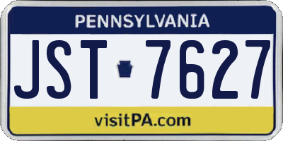 PA license plate JST7627
